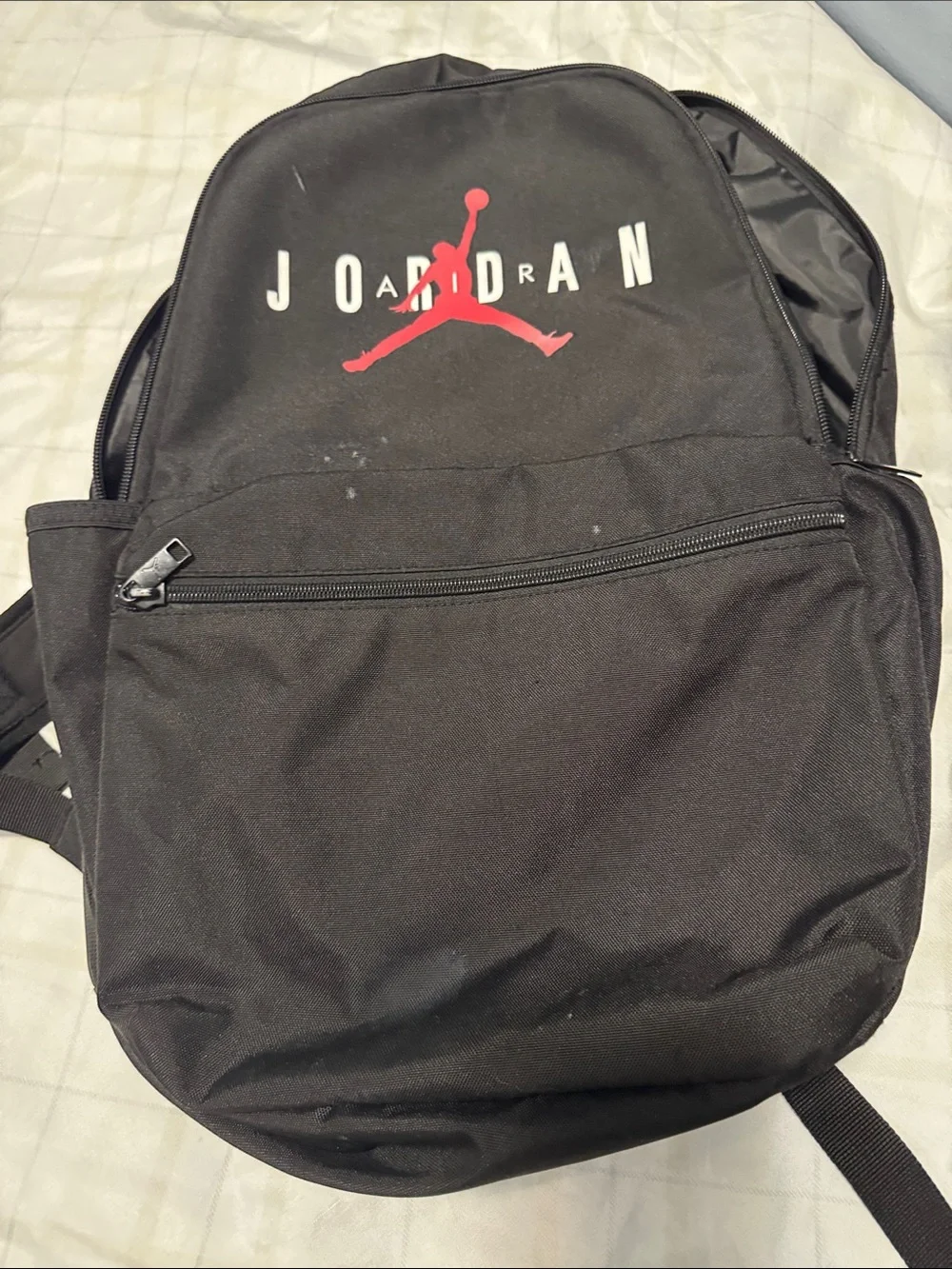 Jordan Black Men's Backpack with Mesh Organizer Pocket